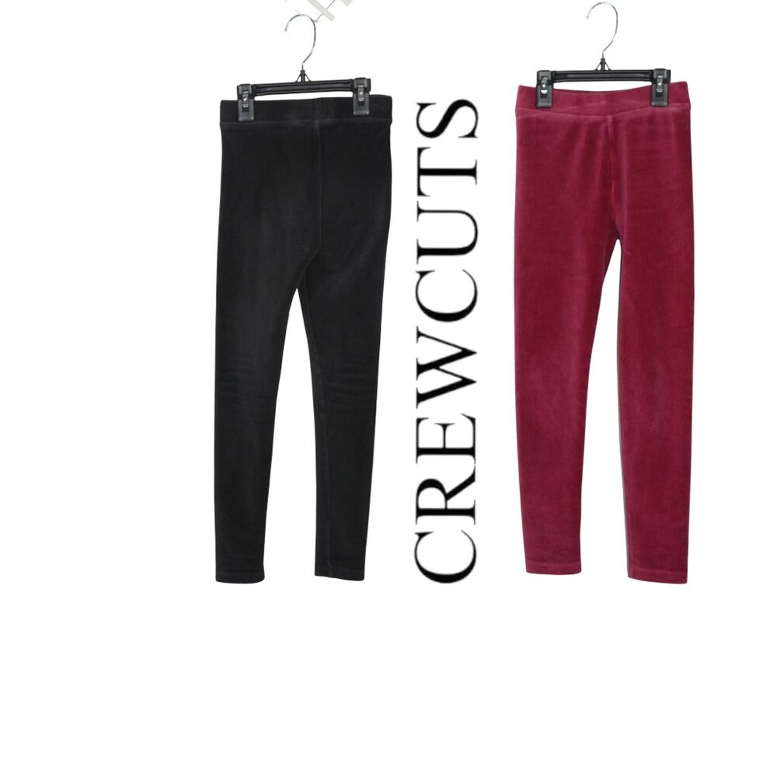 Crewcuts Leggings 2 Pairs Maroon And Black Size 8
